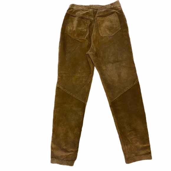 Abercrombie & Fitch Leather Pants Brown Size 10 - Picture 6 of 11